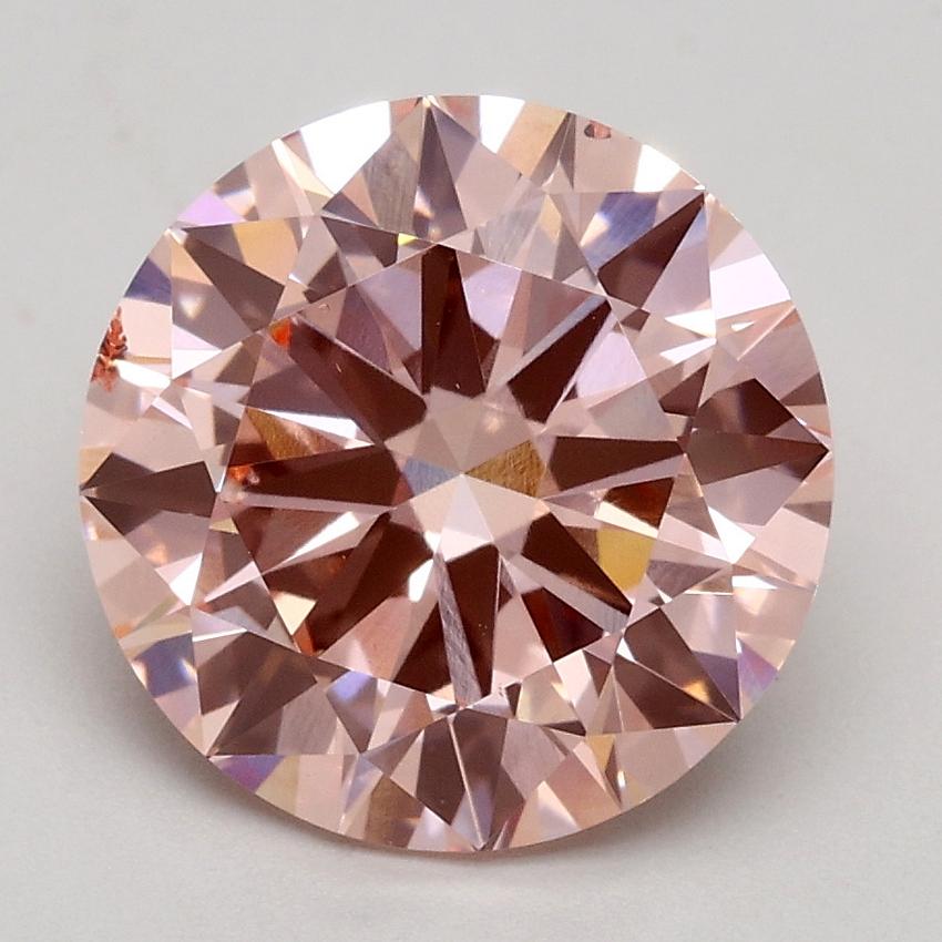 2.50 Ct. Fancy Intense Pink Round Lab Grown Diamond