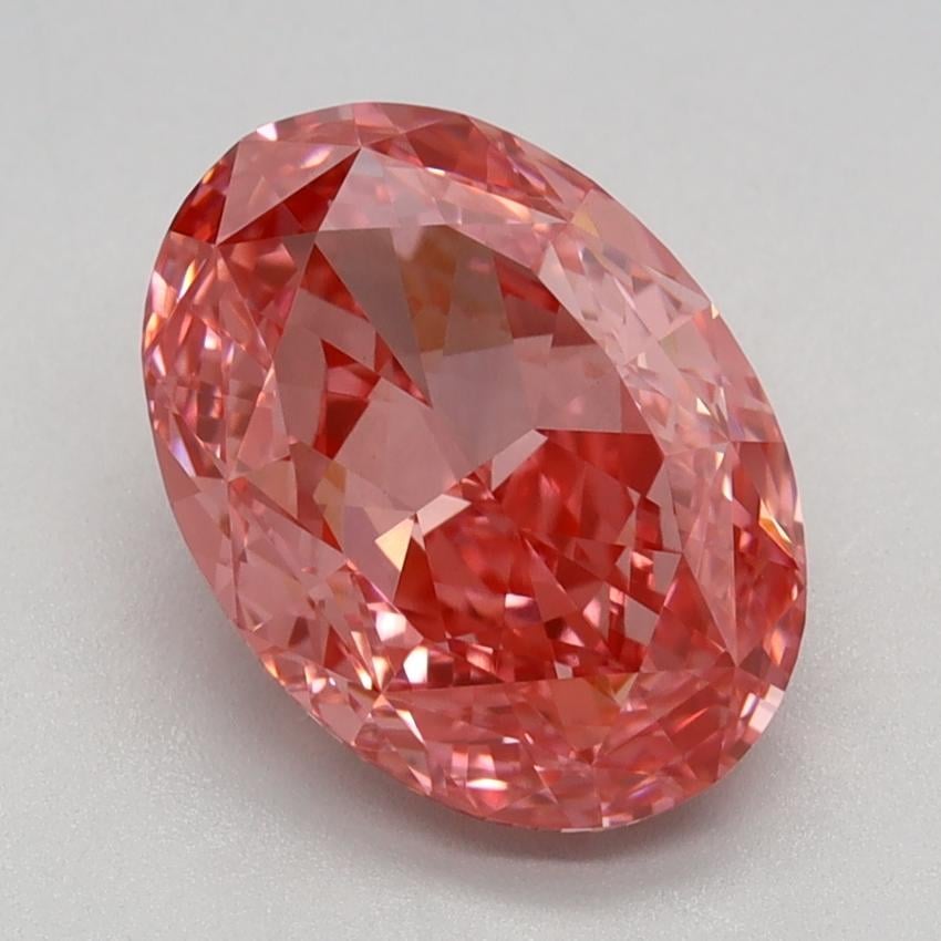 2.54 Ct. Fancy Vivid Pink Oval Lab Grown Diamond