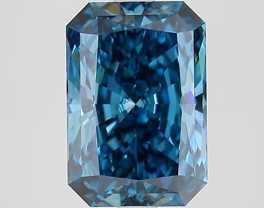 3.13 Ct. Fancy Vivid Blue Radiant Lab Grown Diamond