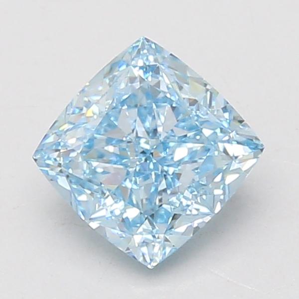 1.59 Ct. Fancy Vivid Blue Cushion Lab Grown Diamond