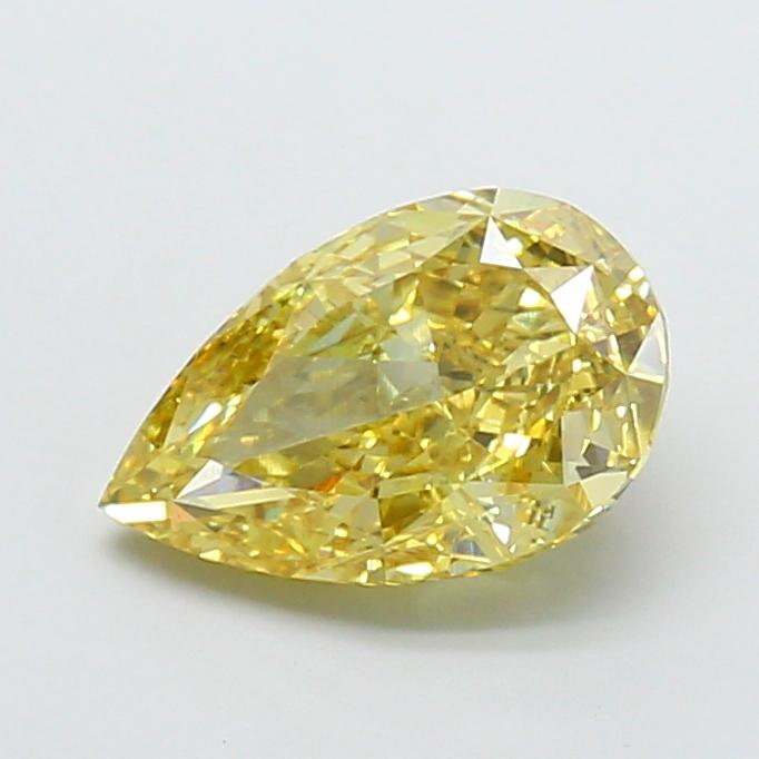 3.03 Ct. Fancy Intense Yellow Pear Lab Grown Diamond