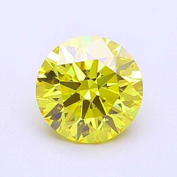 1.07 Ct. Fancy Vivid  Yellow Round Lab Grown Diamond