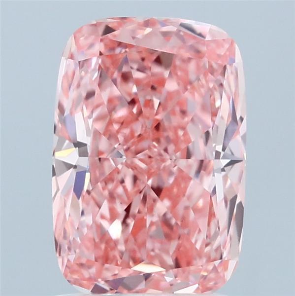 2.00 Ct. Fancy Vivid Pink Cushion Lab Grown Diamond