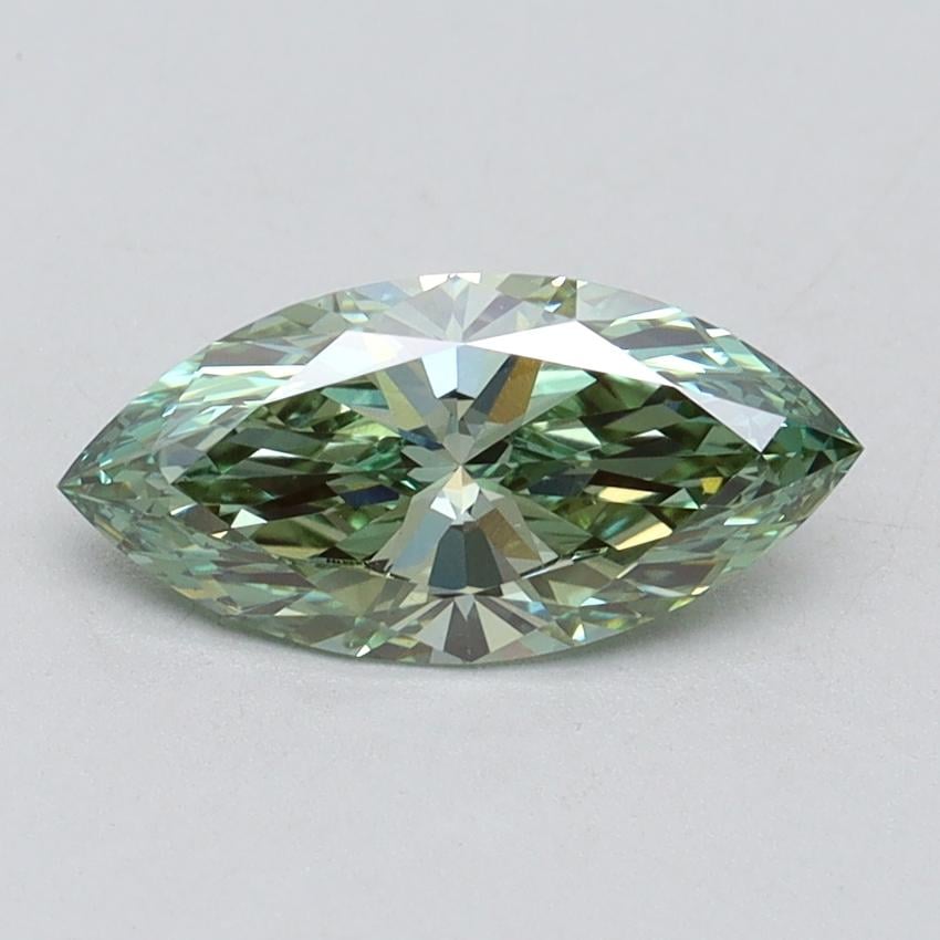 1.04 Ct. Fancy Vivid Green Marquise Lab Grown Diamond