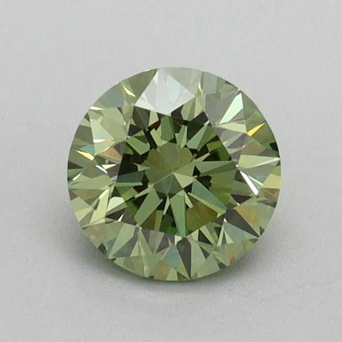 0.78 Ct. Fancy Vivid Green Round Lab Grown Diamond