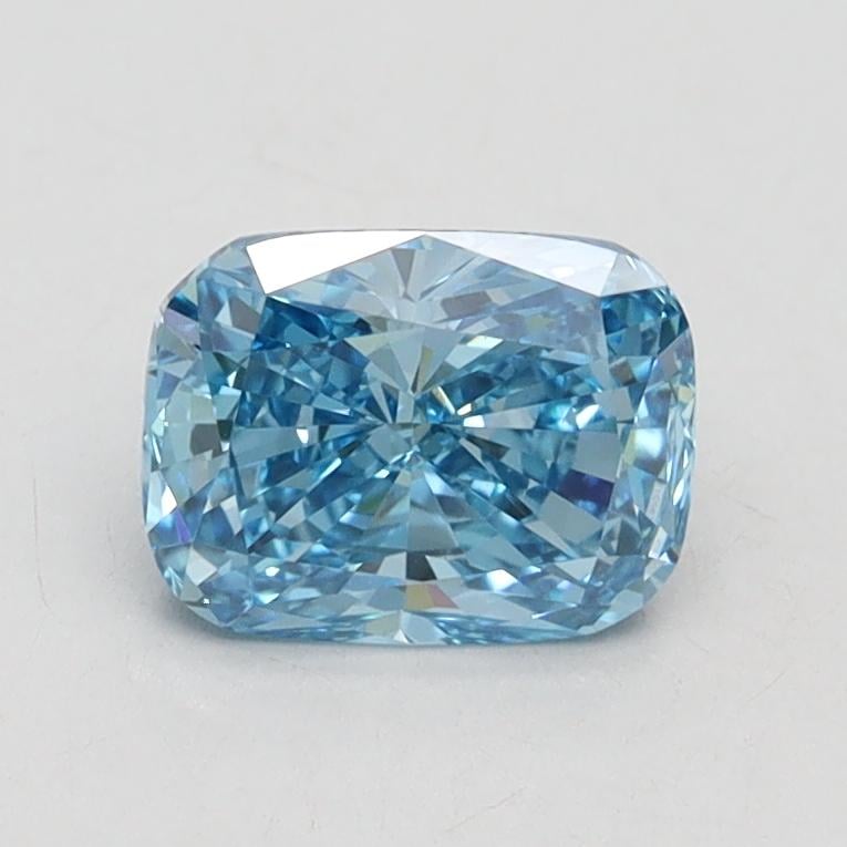 1.00 Ct. Fancy Vivid Blue Cushion Lab Grown Diamond