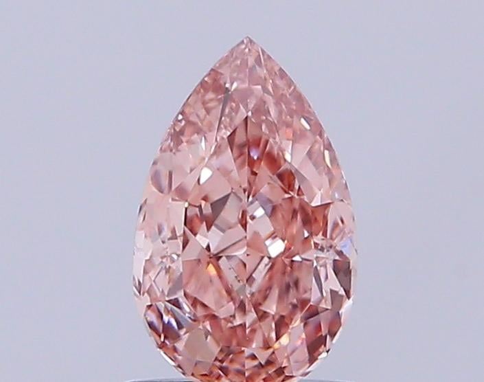 1.05 Ct. Fancy Intense Brown Pink Pear Lab Grown Diamond
