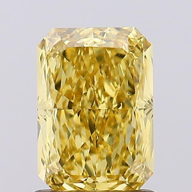 1.21 Ct. Fancy Vivid  Yellow Radiant Lab Grown Diamond