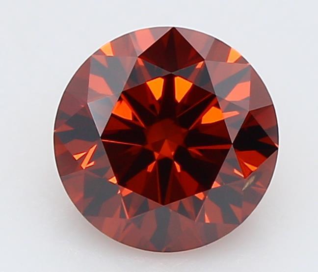 0.69 Ct. Fancy Deep  Orange Round Lab Grown Diamond