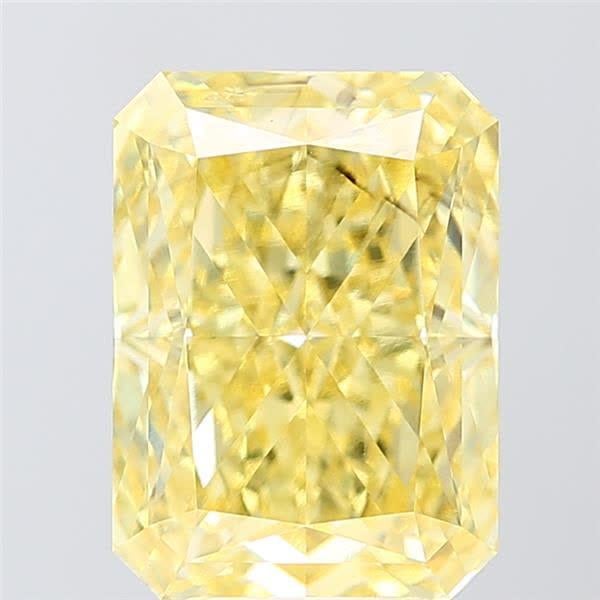 6.53 Ct. Fancy Intense Yellow Radiant Lab Grown Diamond