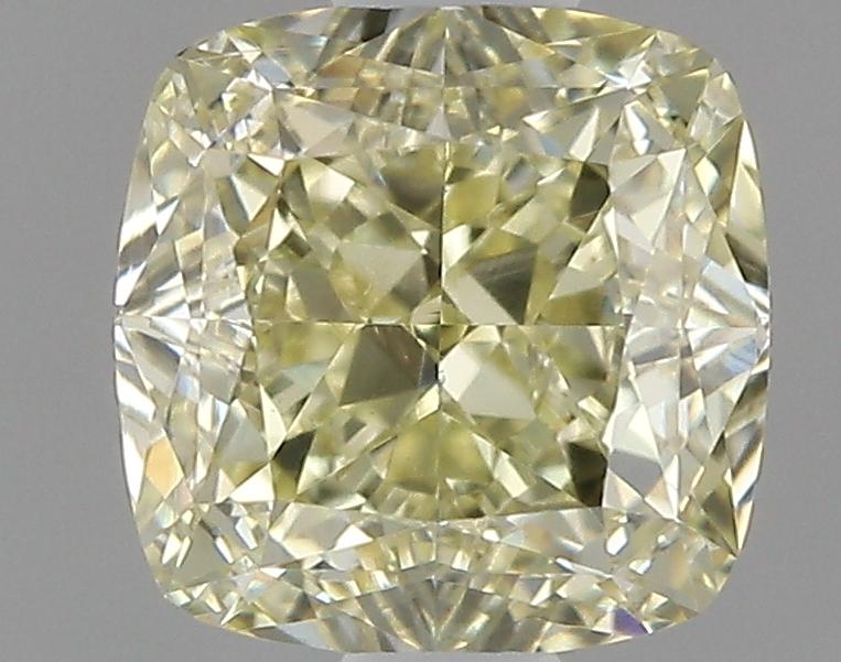 0.9 Ct. Fancy Light Yellow Cushion Diamond