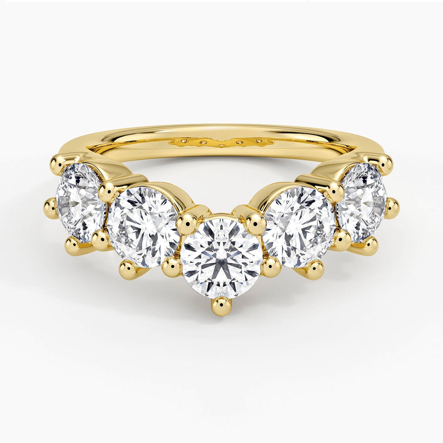 Rose gold diamond engagement ring with surprise diamond details