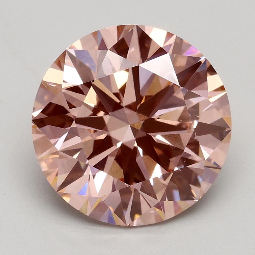 3.12 Ct. Fancy Intense Pink Round Lab Grown Diamond