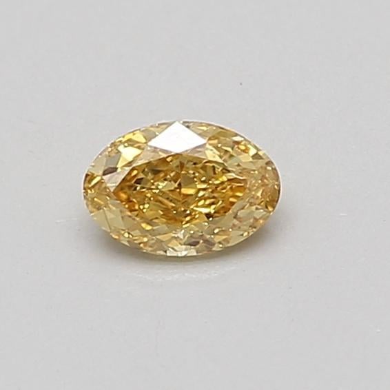 0.32 Ct. Fancy Intense Yellow Oval Lab Grown Diamond