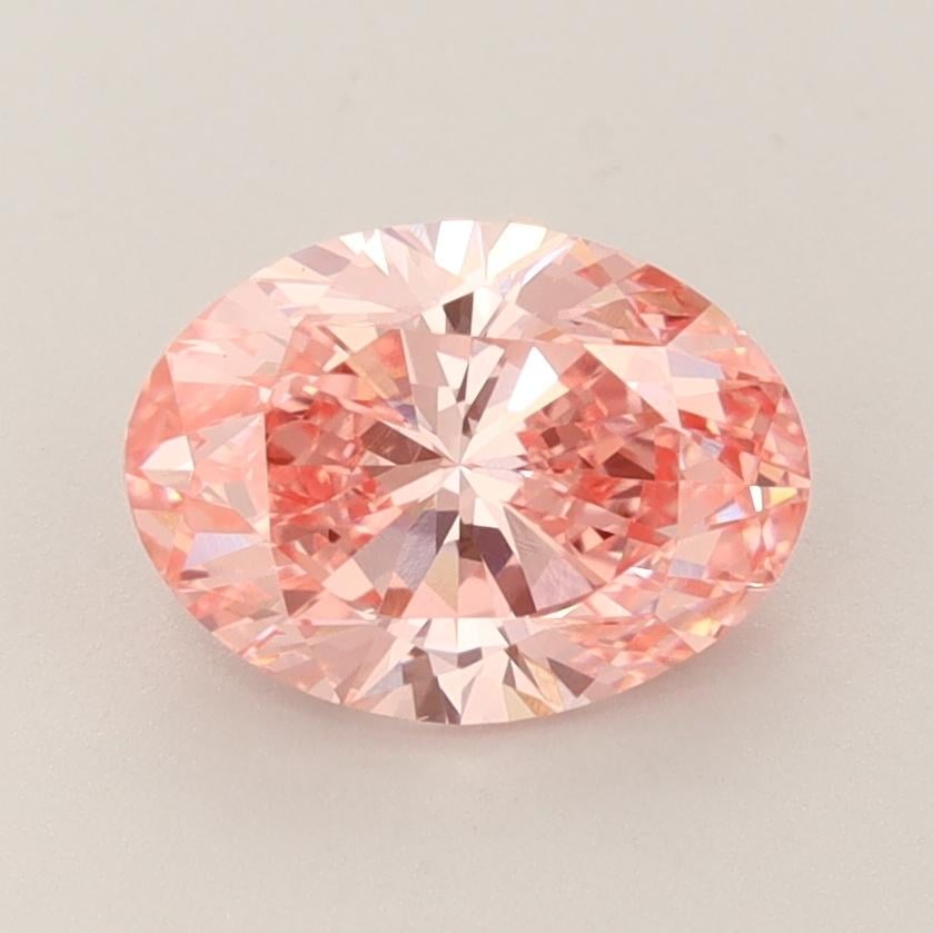 2.11 Ct. Fancy Vivid  Pink Oval Lab Grown Diamond