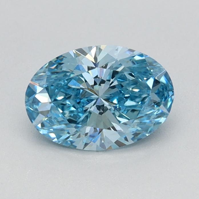 0.57 Ct. Fancy Vivid Blue Oval Lab Grown Diamond