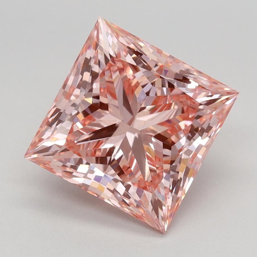 3.04 Ct. Fancy Vivid  Pink Princess Lab Grown Diamond