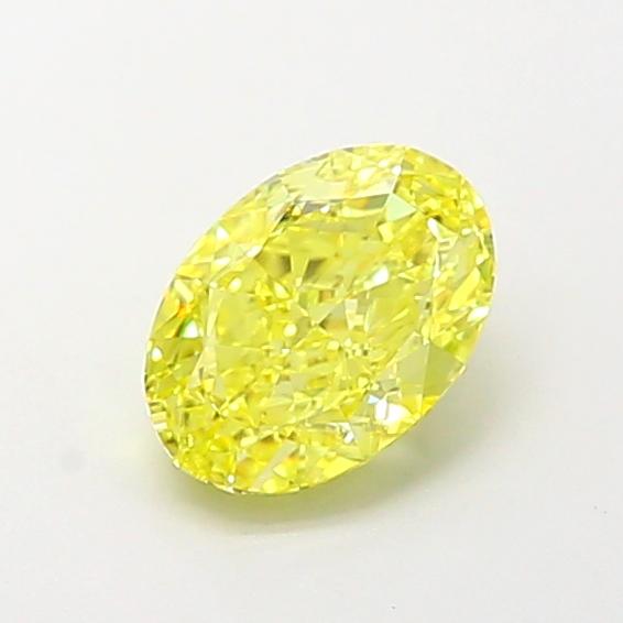1.07 Ct. Fancy Intense  Yellow Oval Lab Grown Diamond