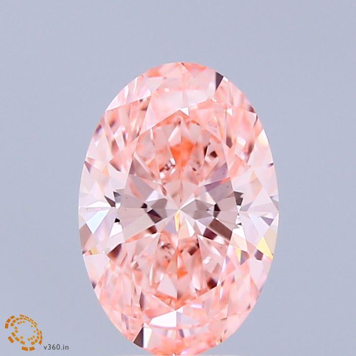 1.82 Ct. Fancy Vivid Pink Oval Lab Grown Diamond