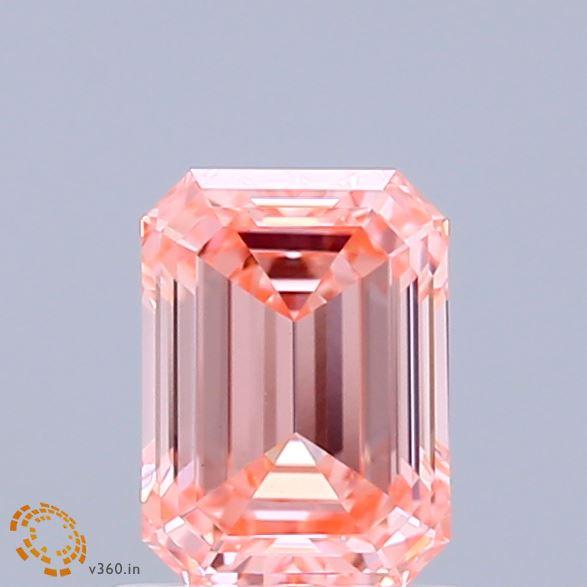 1.14 Ct. Fancy Vivid Pink Emerald Lab Grown Diamond