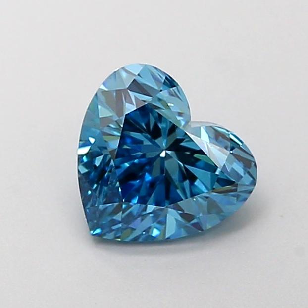 1.16 Ct. Fancy Vivid Blue Heart Lab Grown Diamond