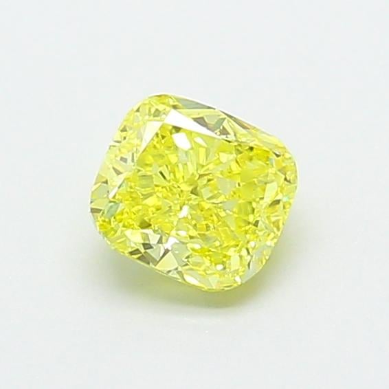 0.69 Ct. Fancy Intense Yellow Cushion Lab Grown Diamond