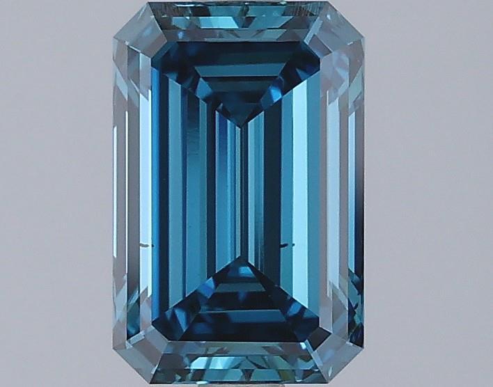 1.45 Ct. Fancy Vivid Blue Emerald Lab Grown Diamond