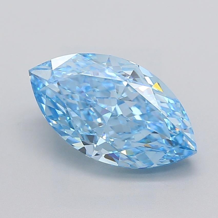 3.82 Ct. Fancy Vivid  Blue Marquise Lab Grown Diamond