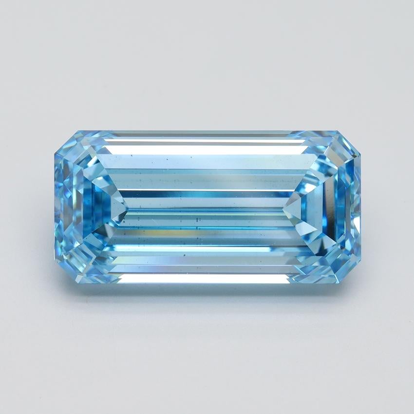 11.06 Ct. Fancy Vivid Blue Emerald Lab Grown Diamond