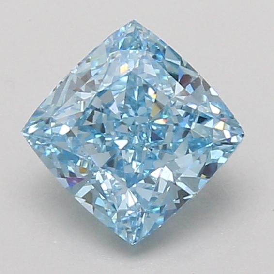 1.54 Ct. Fancy Vivid Blue Cushion Lab Grown Diamond