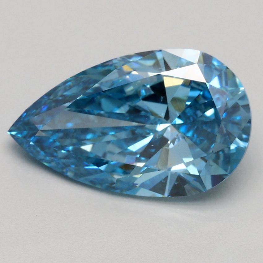 2.00 Ct. Fancy Vivid Blue Pear Lab Grown Diamond