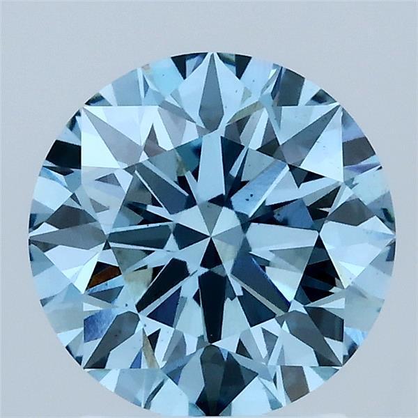 2.02 Ct. Fancy Vivid Blue Round Lab Grown Diamond