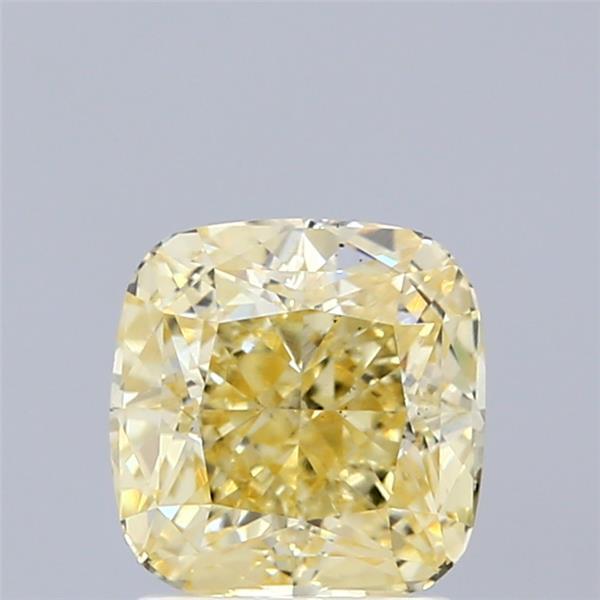 2.06 Ct. Fancy Intense Yellow Cushion Lab Grown Diamond