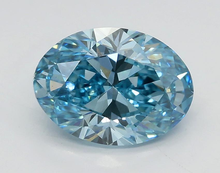 2.01 Ct. Fancy Vivid Blue Oval Lab Grown Diamond