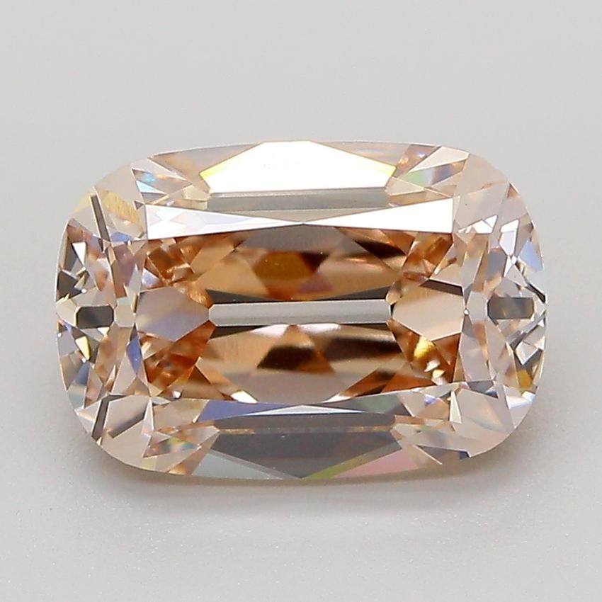 3.12 Ct. Very Light  Brown Cushion Lab Grown Diamond
