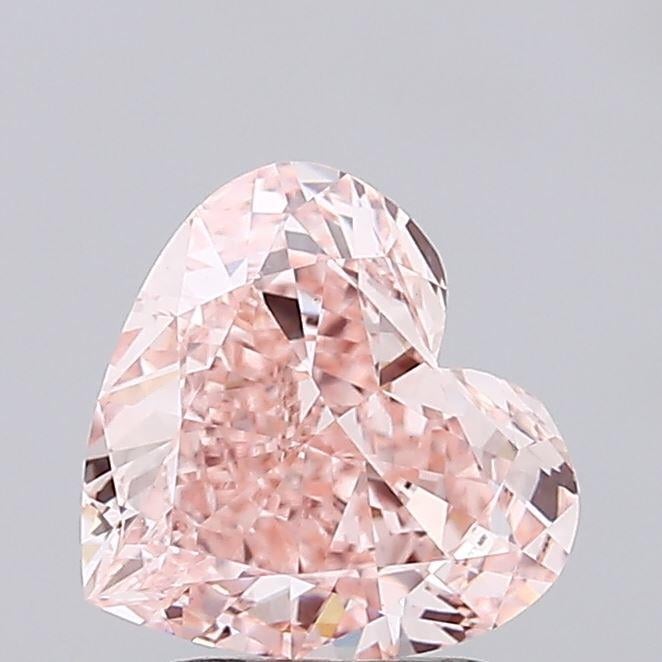2.22 Ct. Fancy Intense Pink Heart Lab Grown Diamond