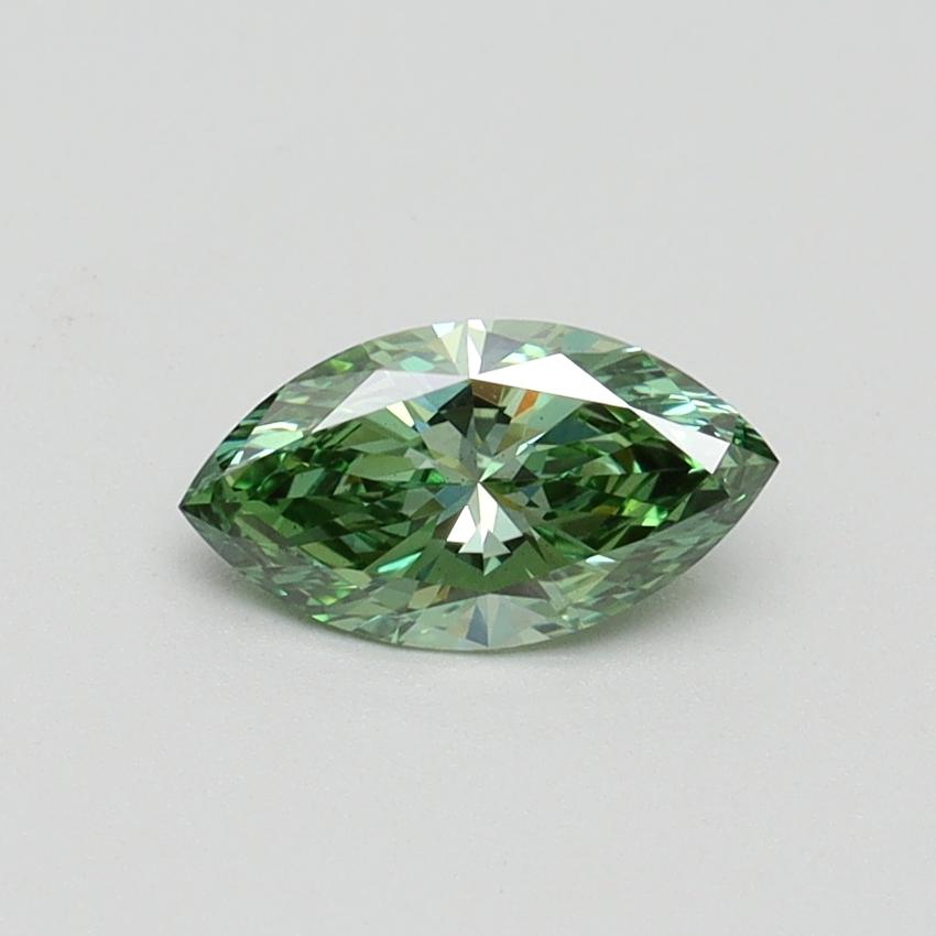 0.53 Ct. Fancy Vivid Green Marquise Lab Grown Diamond
