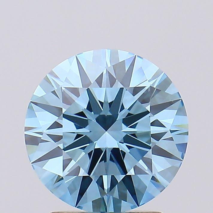 2.04 Ct. Fancy Vivid Blue Round Lab Grown Diamond