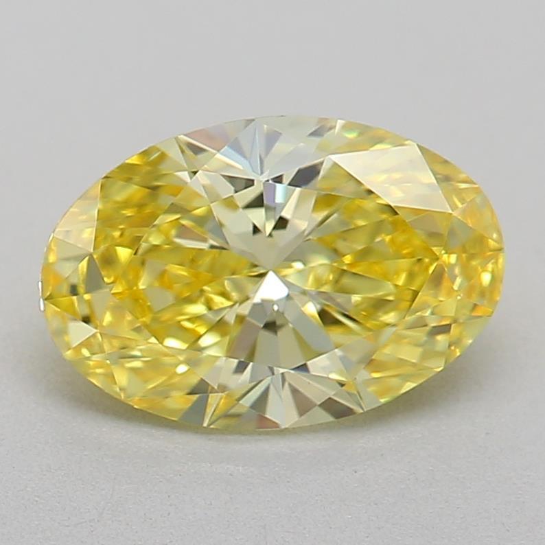 0.80 Ct. Fancy Vivid Yellow Oval Lab Grown Diamond