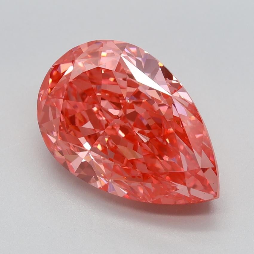 4.11 Ct. Fancy Vivid Pink Pear Lab Grown Diamond