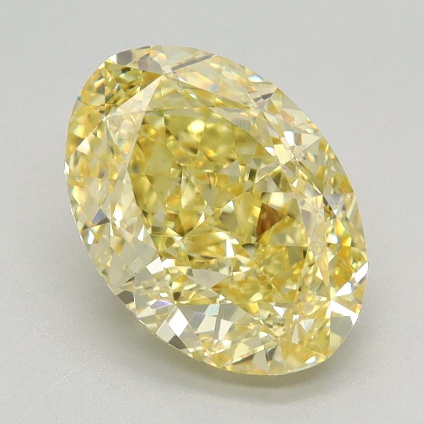 2.51 Ct. Fancy Vivid Yellow Oval Lab Grown Diamond