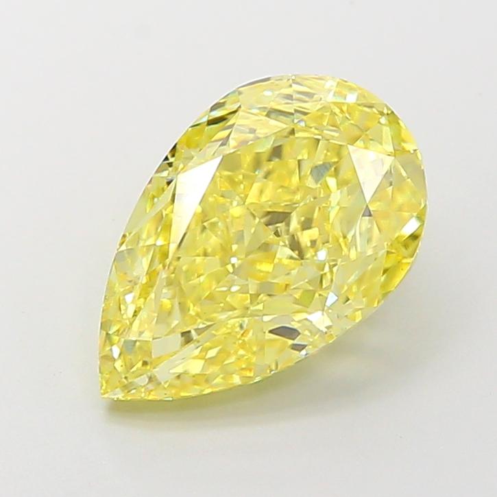 3.72 Ct. Fancy Intense Yellow Pear Lab Grown Diamond