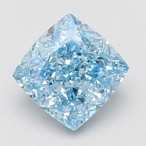 1.59 Ct. Fancy Vivid Blue Cushion Lab Grown Diamond