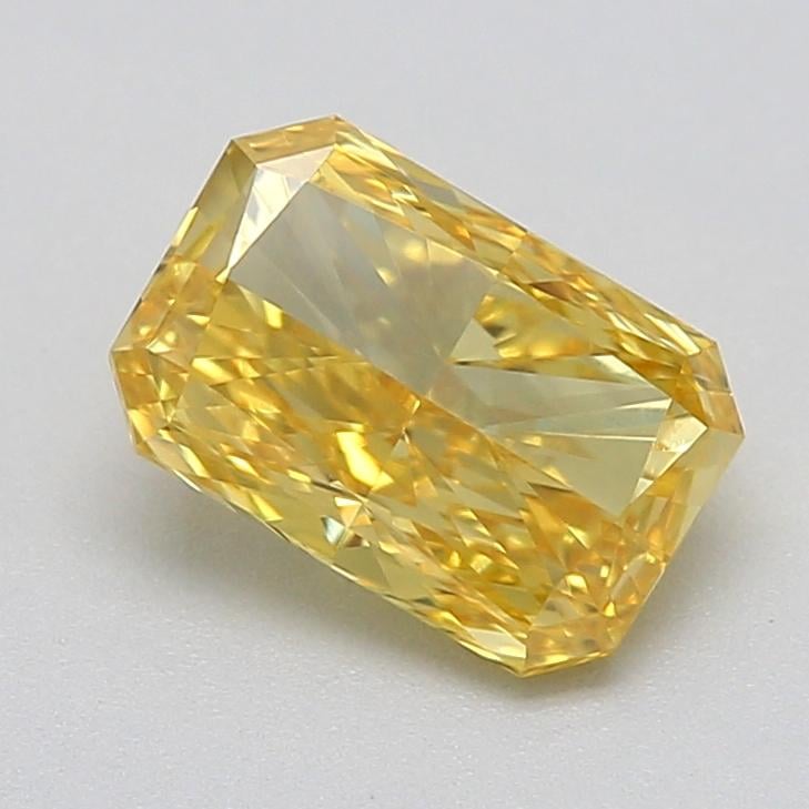 0.65 Ct. Fancy Vivid  Yellow Radiant Lab Grown Diamond