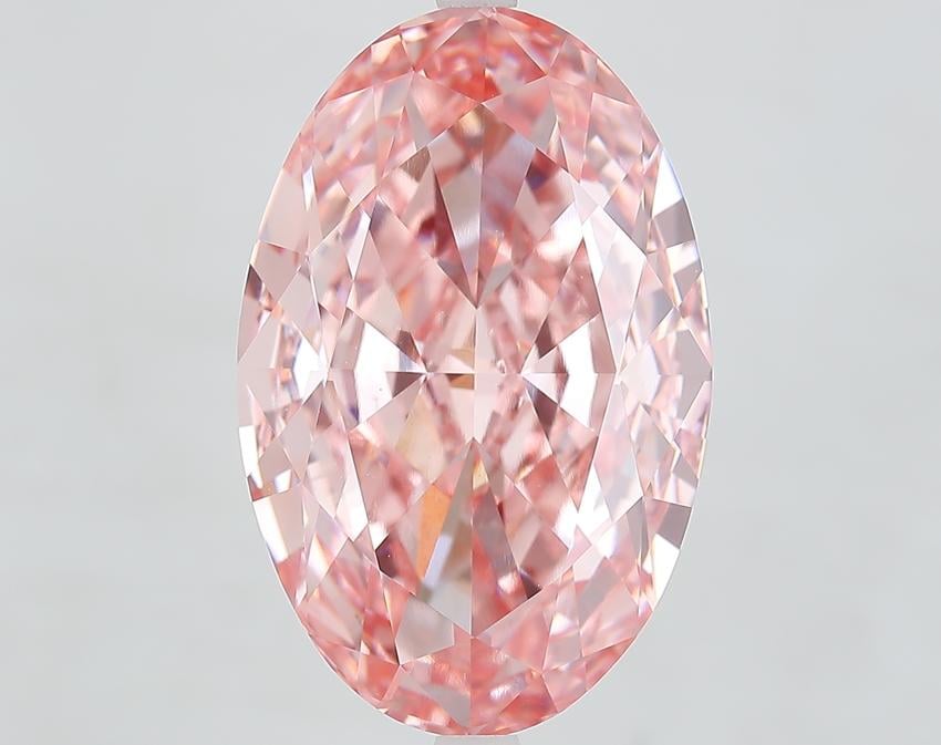 13.87 Ct. Fancy Vivid Pink Oval Lab Grown Diamond