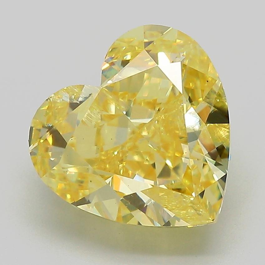 5.46 Ct. Fancy Yellow Heart Lab Grown Diamond