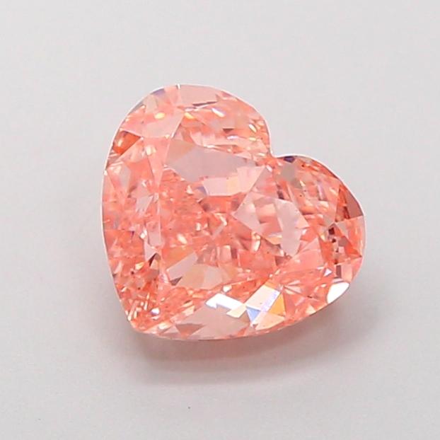 2.02 Ct. Fancy Intense  Pink Heart Lab Grown Diamond