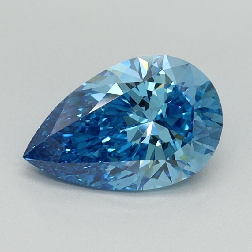 1.10 Ct. Fancy Vivid Blue Pear Lab Grown Diamond