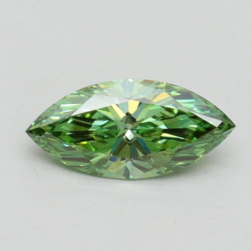 0.71 Ct. Fancy Vivid Green Marquise Lab Grown Diamond