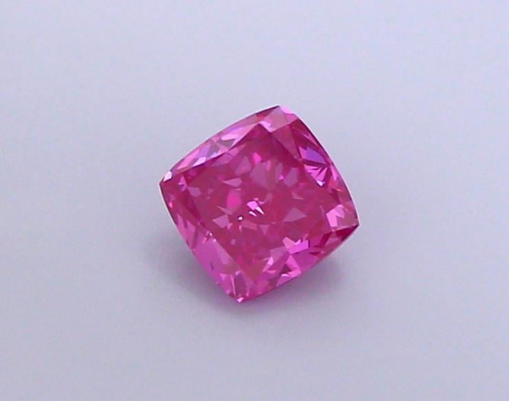 1.02 Ct. Fancy Vivid Pink Cushion Lab Grown Diamond